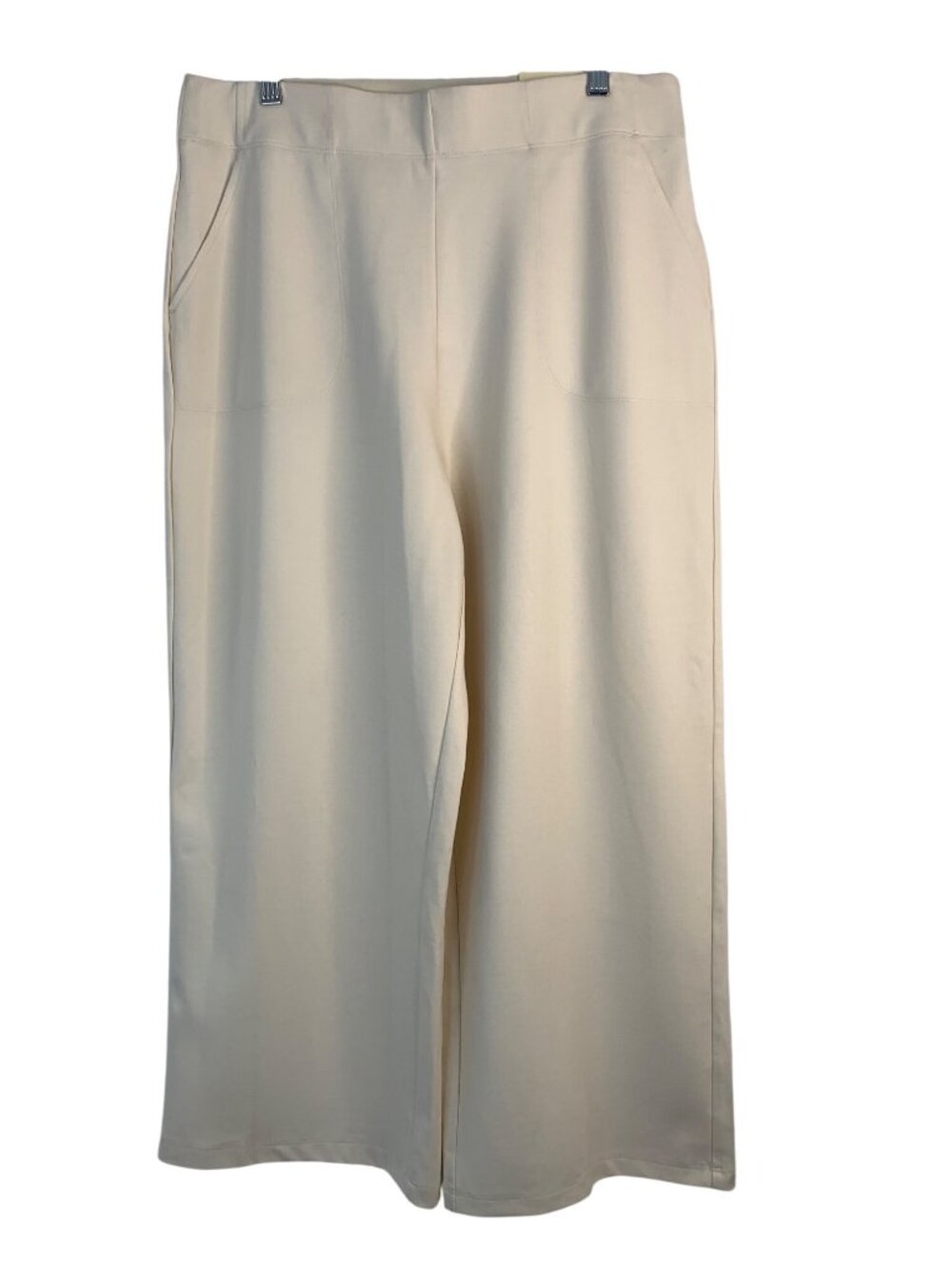 NWT Max Studio London Womens Cream Knit Wide Leg Pull On Pants XL - Picture 3 of 9